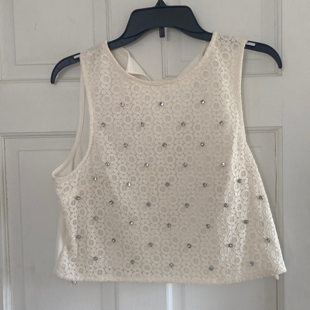 Cute Lauren Conrad Cropped Shirt NWT Size M